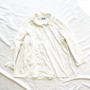 Carlie’s Court Oversized White Button Down Top